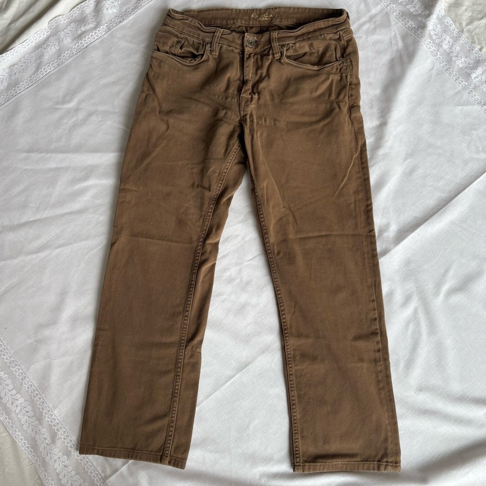 Robert Graham Jeans Men’s Tan Brown Straight Leg Slim Fit Pants Size 32